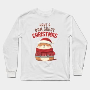 Have A Dam Great Christmas Marmot Long Sleeve T-Shirt